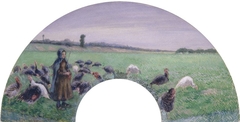 Girl in Field with Turkeys (La Dindonnière)