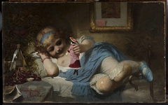 Girl with a doll – Convalescent by Wandalin Strzałecki