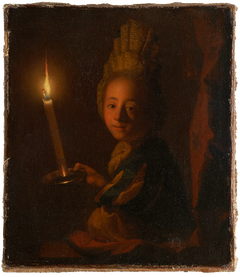 Girl with Burning Candle