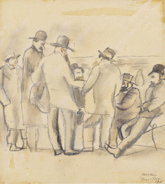 Group of Men, New York by Jules Pascin