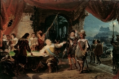 Gustav II Adolf and His War Council at Würzburg, sketch by Robert Wilhelm Ekman