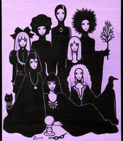 Hachinin no Majo no Shozo (Portrayal of eight witches) - Reproduction by Rune Naito