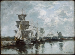 Harbor Scene by Eugène Louis Boudin