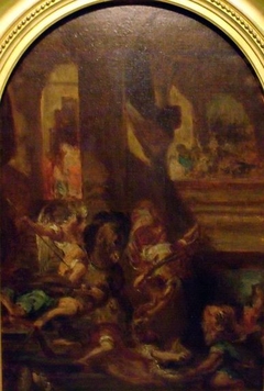Héliodore chassé du temple by Eugène Delacroix