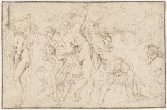 Het opladen van de jachtbuit door de nimfen van Diana by Peter Paul Rubens