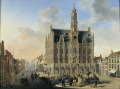 Het stadhuis te Oudenaarde by Pierre François Poelman