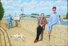 In Arles they encountered the ghost of van Gogh, (2012) Oil on Linen, 66 x 96.5 cm