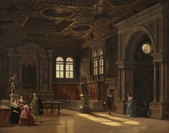 Interior from Scoula St. Rocco, Venice by Heinrich Hansen