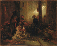Interior of a Turkish Cafe by Alexandre-Gabriel Decamps