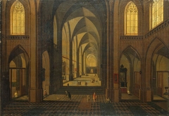 Interior of St Charles Borromeo Church in Antwerp by Pieter Neeffs II