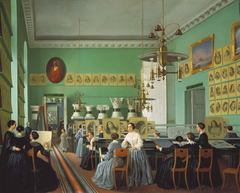 Interior View of the Women's Department at the St.Petersburg Drawing School for Auditors by Ekaterina Nikolayevna Khilkova