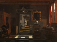 Interior with a Woman at the Virginal by Emanuel de Witte