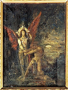Jacob and the Angel by Gustave Moreau