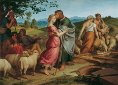 Jakob begegnet Rahel bei den Herden ihres Vaters by Joseph von Führich