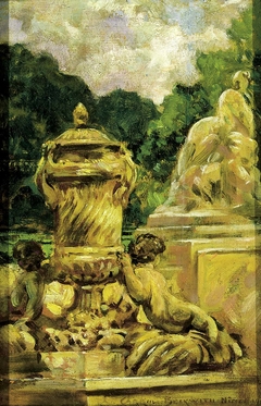 Jardin de la Fontaine at Nimes, France by James Carroll Beckwith