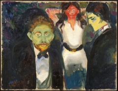 Jealousy.  From the series The Green Room by Edvard Munch