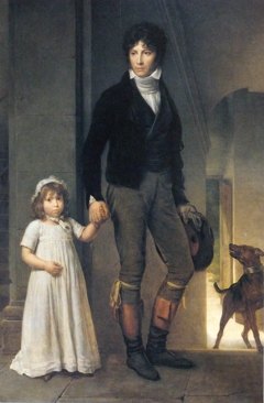 Jean-Baptist Isabey, Miniaturist, with his Daughter by François Gérard
