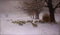 Joseph Farquharson - Sheep in a Snowstorm - ABDAG002548