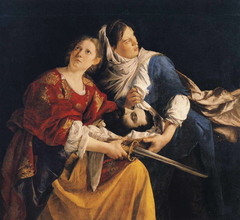Judith and Her Maidservant with the Head of Holofernes by Orazio Gentileschi