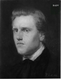 Kopfporträt eines jungen Mannes by Wilhelm Leibl