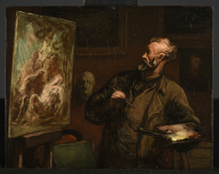 L'artiste à la mise au tombeau by Honoré Daumier