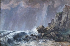 La Trombe, Étretat by Gustave Courbet