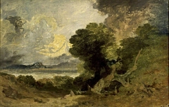 Landscape with Lake and Fallen Tree by J. M. W. Turner