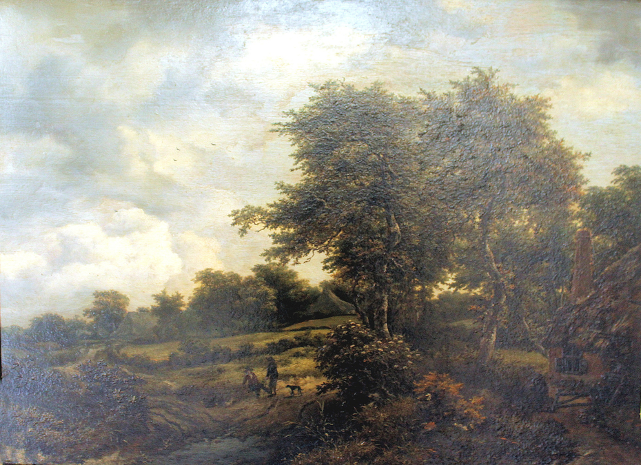 Landscape with Thatched Cottages and Thicket