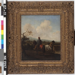Landscape with two men on horseback by Pieter Cornelisz Verbeeck