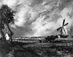 Landscape With Windmill by William James Müller