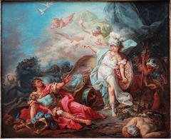 Le combat de Minerve contre Mars by Jacques-Louis David