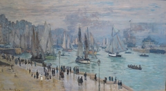 Le Havre, Fishing Boats Leaving the Harbor by Claude Monet