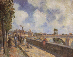 Le pont de Pontoise by Camille Pissarro