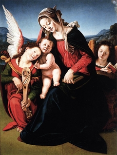 Madonna and Child with Two Angels by Piero di Cosimo