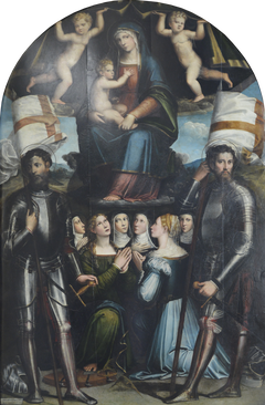 Madonna con Bambino e Santi by Giacomo Raibolini