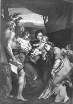 Madonna mit dem hl. Hieronymus (nach Correggio) by Johann Christian von Mannlich