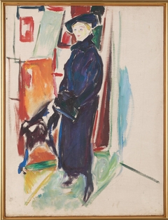 Model with Hat and Coat by Edvard Munch