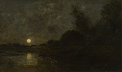 Moonrise in the Morvan by Charles-François Daubigny