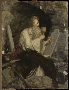 Moses with Ten Commandments by Aleksander Sochaczewski