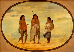 Nayas Indian Chief, His Wife, and a Warrior by George Catlin