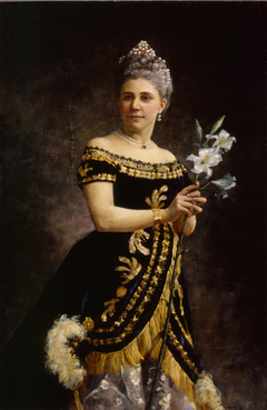 Opera singer Ida Basilier-Magelssen's portrait as Philine in Ambroise Thomas' opera Mignon by Maria Wiik