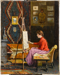Painter Girl and workshop by Halil Pasha