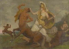 Pallas Athena Fighting Centaurs by Milan Thomka Mitrovský