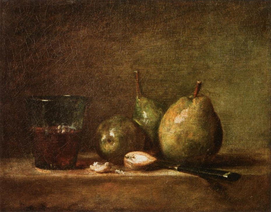 Pears, Walnuts and Glass of Wine