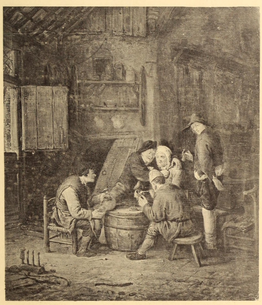 Peasants around a Barrel in an Inn