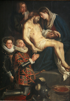 Pieta with portraits of Henry van Dondelberghe and wife