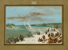 Portage Around the Falls of Niagara at Table Rock by George Catlin
