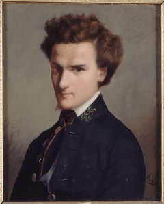 Portrait de Henri Rochefort (Victor-Henri, marquis de Rochefort-Luçay, 1831-1913, dit) en costume de collégien. by Anonymous