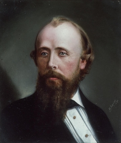 Portrait of a bearded man by Hugh Jerman