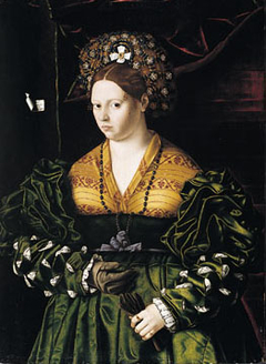 Portrait of a Lady in a green Dress by Bartolomeo Veneto